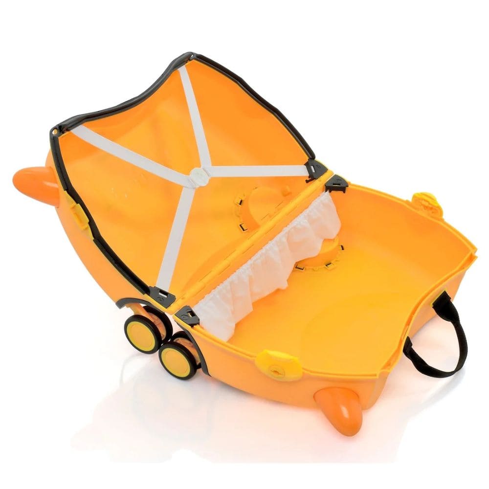 Trunki Valigia Cavalcabile Con Ruote Piroettanti 360, Giallo Escavatore