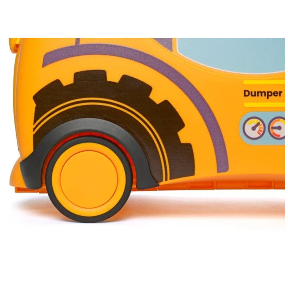 Trunki Valigia Cavalcabile Con Ruote Piroettanti 360, Giallo Escavatore