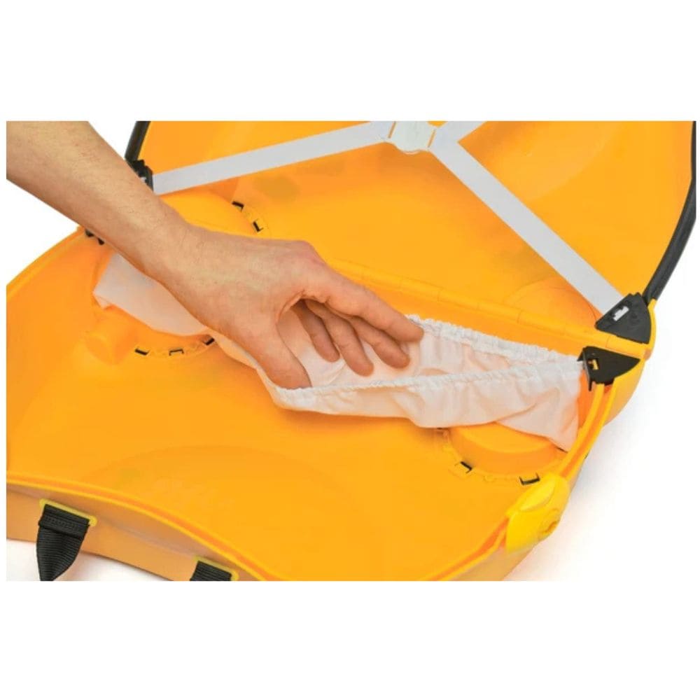 Trunki Valigia Cavalcabile Con Ruote Piroettanti 360, Giallo Escavatore