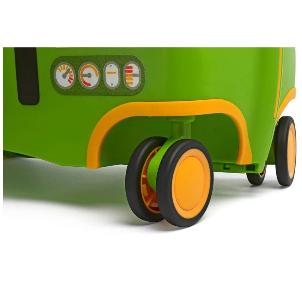 Trunki Valigia Cavalcabile Con Ruote Piroettanti 360, Verde Trattore