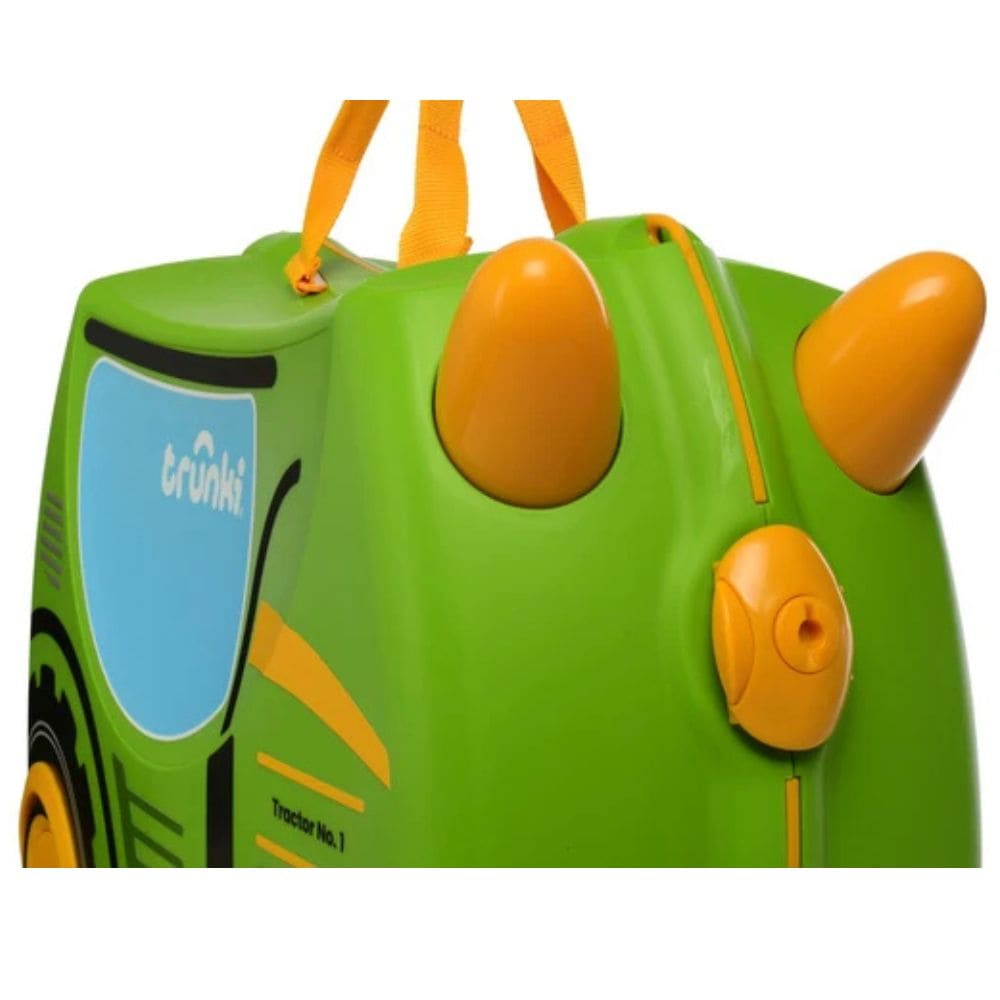 Trunki Valigia Cavalcabile Con Ruote Piroettanti 360, Verde Trattore