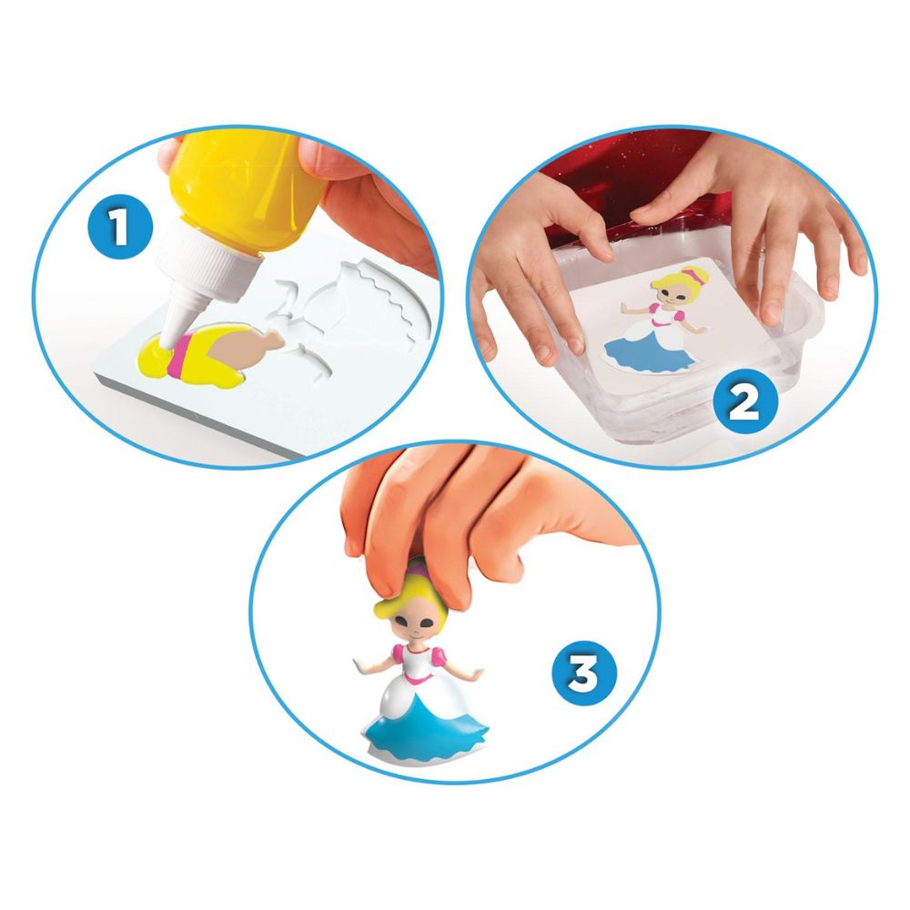 Simba Toys Set creativo Aqua Gelz Deluxe Principesse, Crea figure in gel 3D