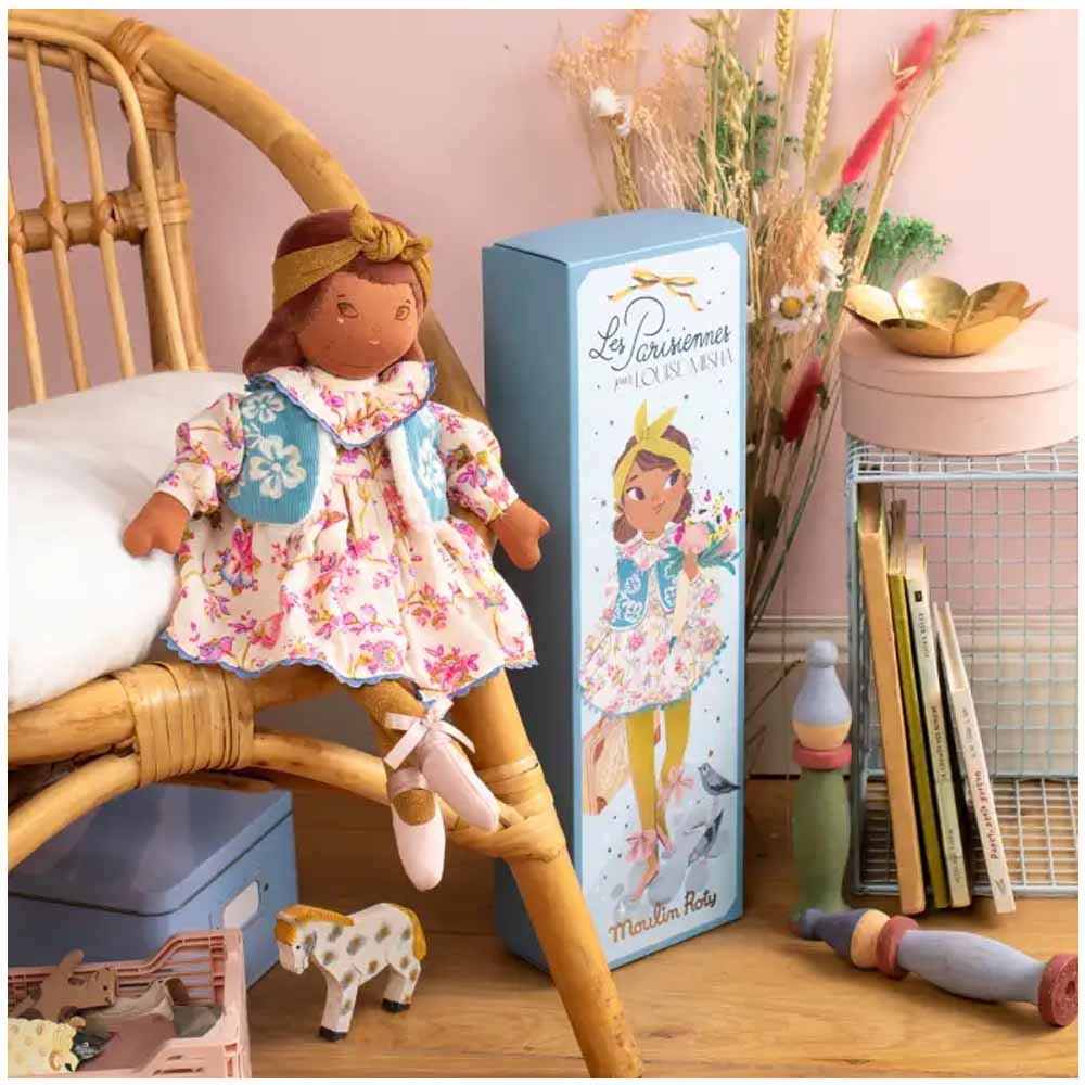 Moulin Roty Bambola Di Cotone 39 Cm Edizione Limitata, Mademoiselle Eglantine