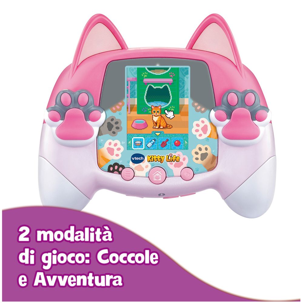 Vtech, Console Kitty Life Rosa 2 Modalità Di Goco Coccole e Avventura