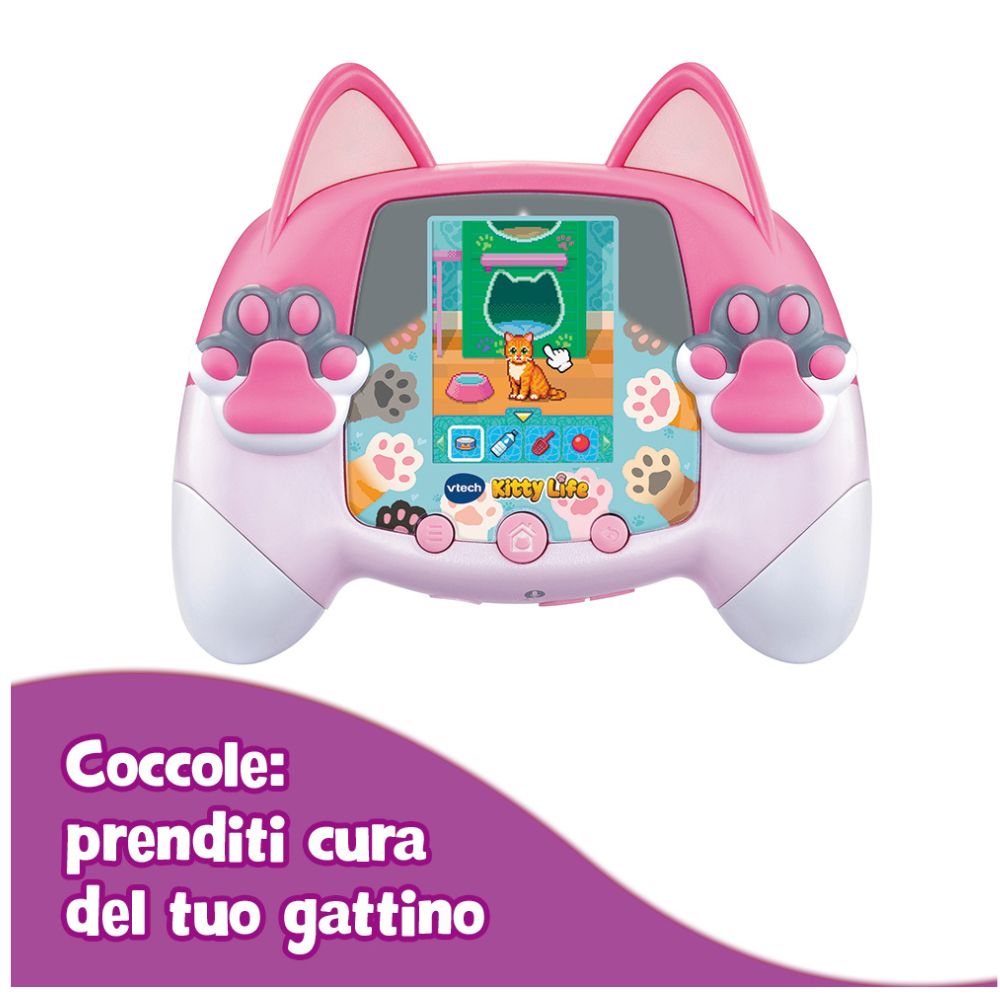 Vtech, Console Kitty Life Rosa 2 Modalità Di Goco Coccole e Avventura
