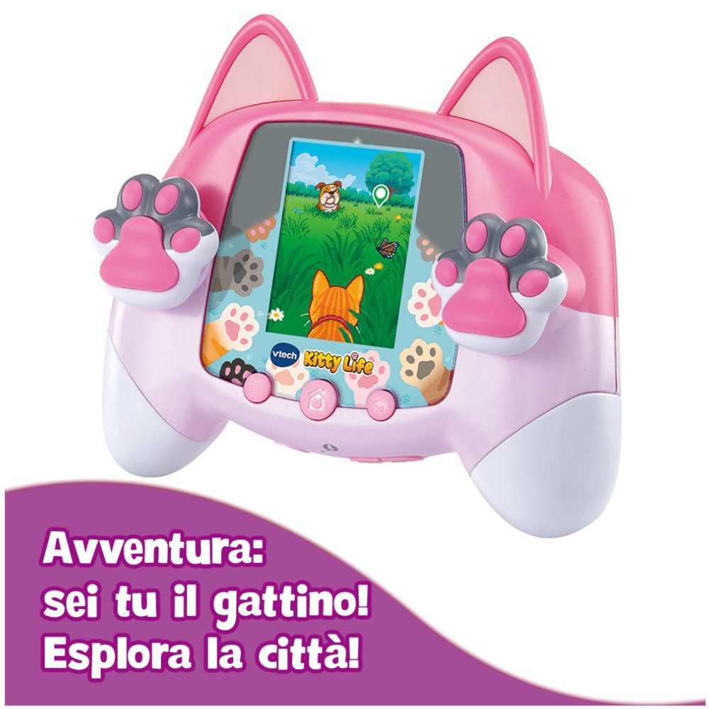 Vtech, Console Kitty Life Rosa 2 Modalità Di Goco Coccole e Avventura