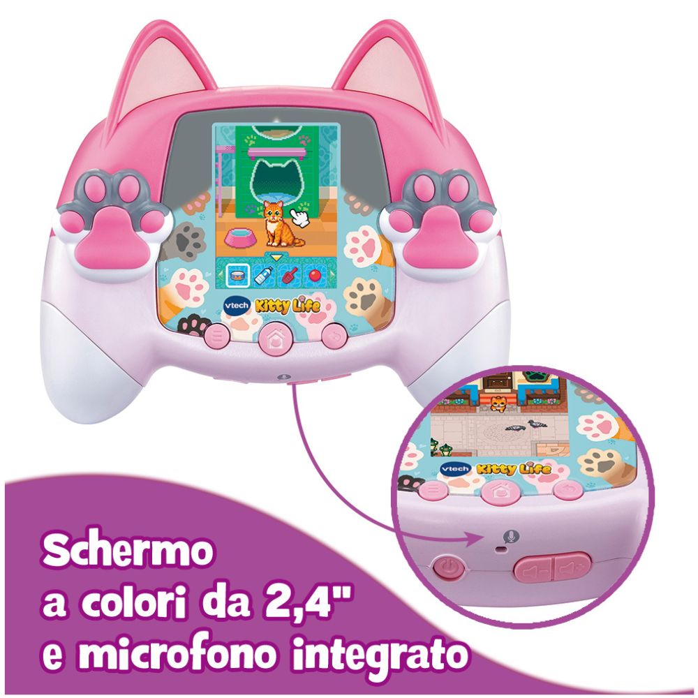 Vtech, Console Kitty Life Rosa 2 Modalità Di Goco Coccole e Avventura