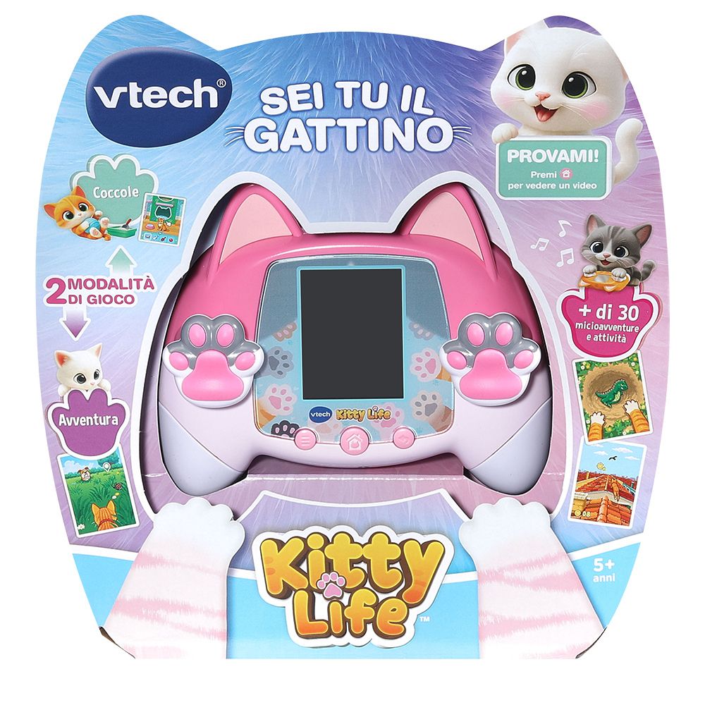 Vtech, Console Kitty Life Rosa 2 Modalità Di Goco Coccole e Avventura