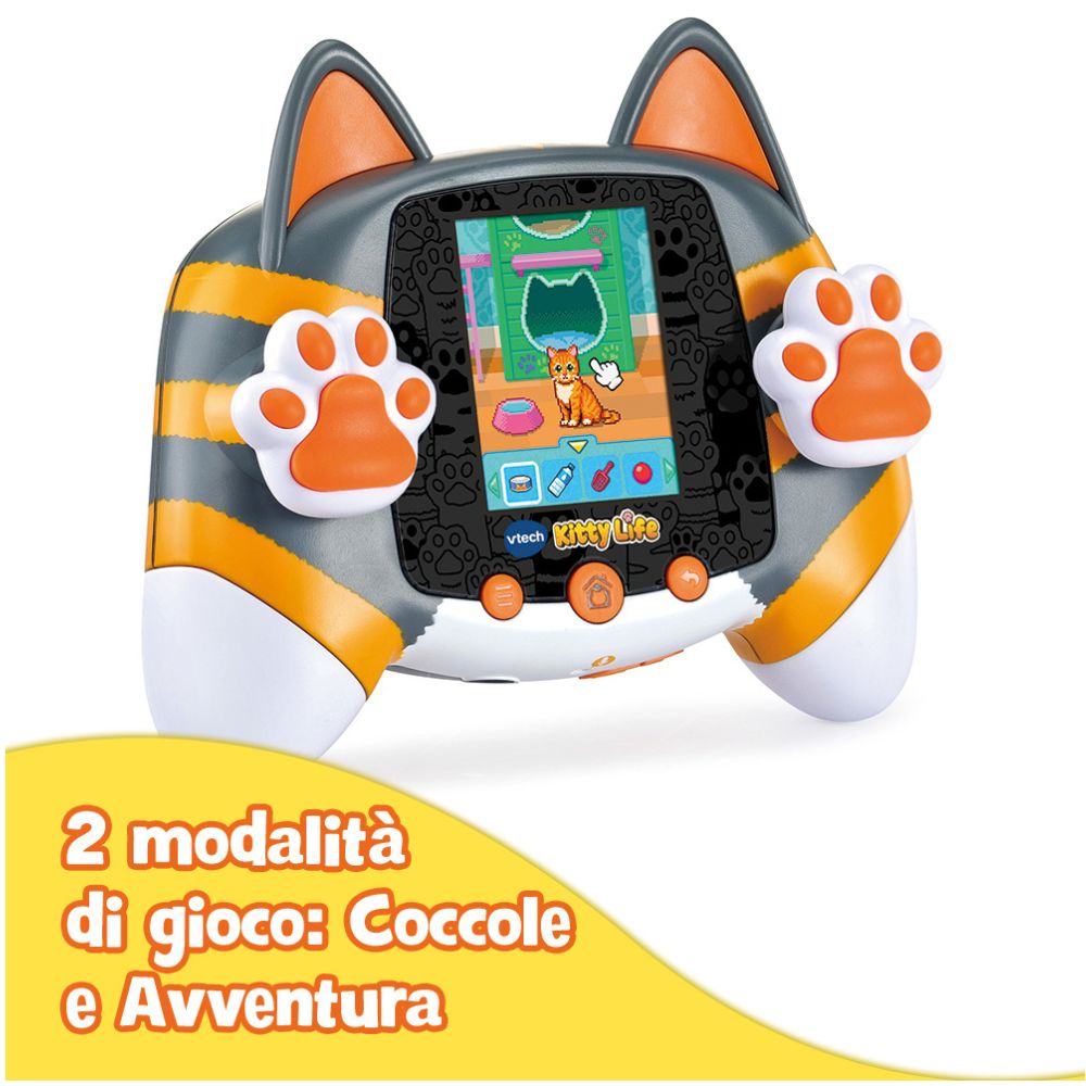 Vtech, Console Kitty Life Grigio 2 Modalità Di Goco Coccole e Avventura