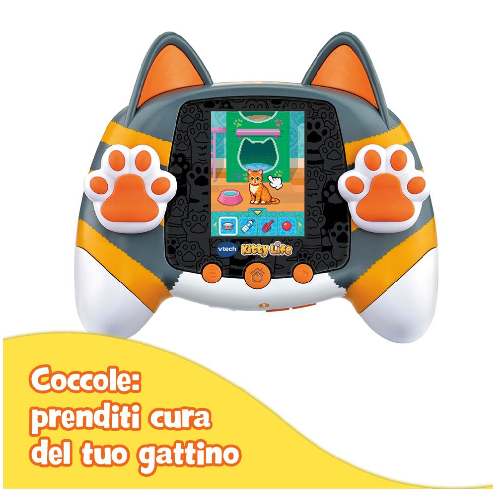 Vtech, Console Kitty Life Grigio 2 Modalità Di Goco Coccole e Avventura