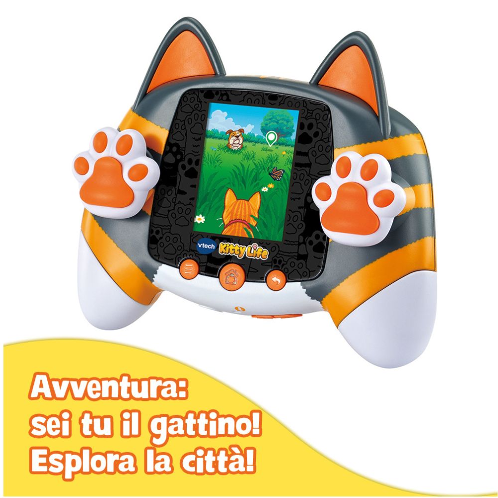 Vtech, Console Kitty Life Grigio 2 Modalità Di Goco Coccole e Avventura