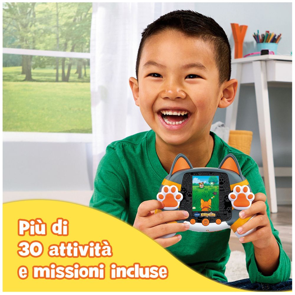 Vtech, Console Kitty Life Grigio 2 Modalità Di Goco Coccole e Avventura