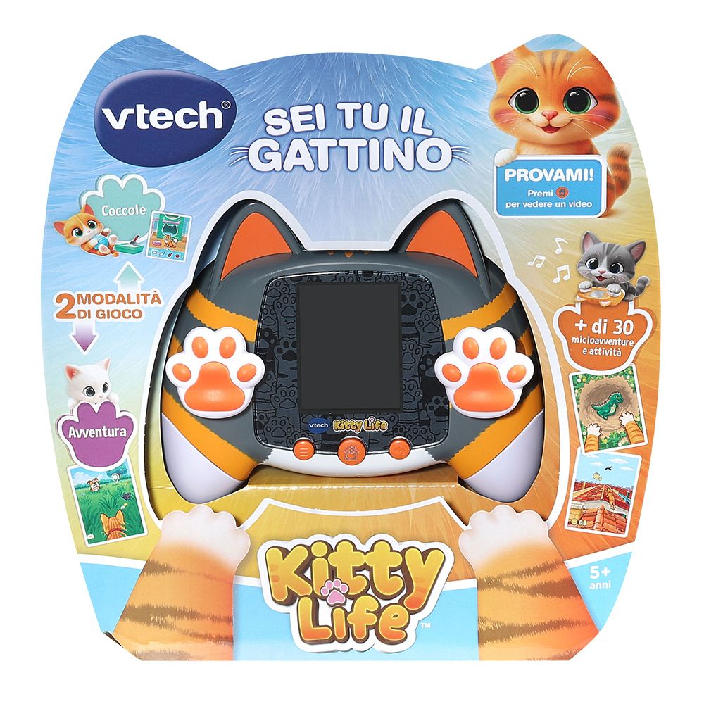 Vtech, Console Kitty Life Grigio 2 Modalità Di Goco Coccole e Avventura