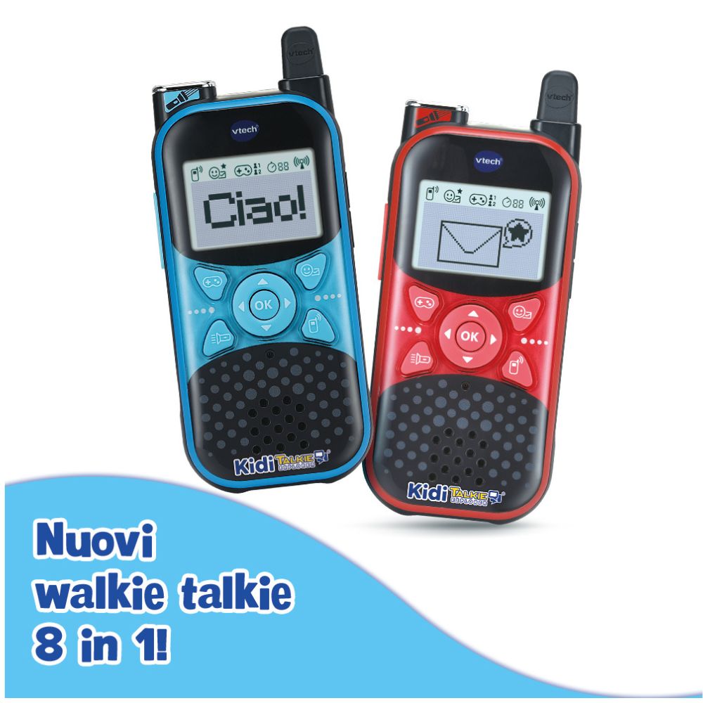 Vtech, Kidi Talkie Explorer Nuovi Walkie-Talkie 8 in 1 Con Schermo e Torcia