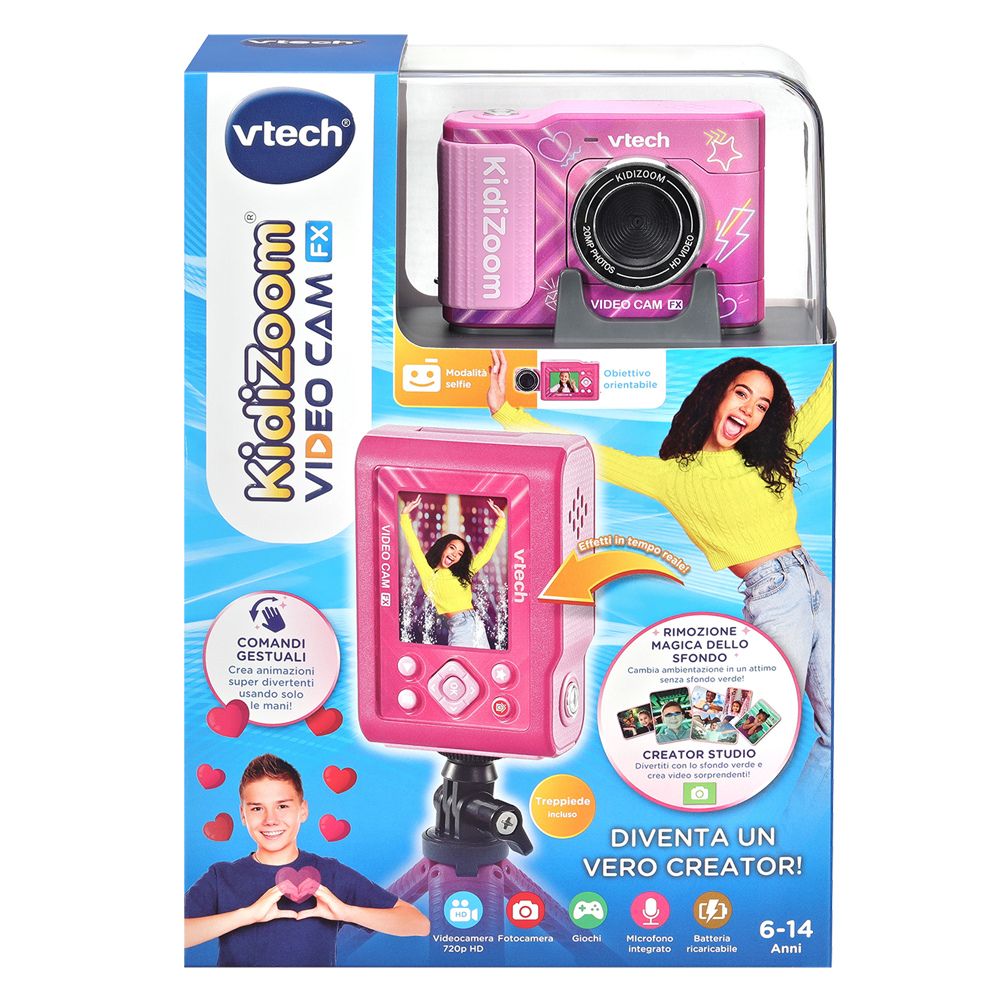 Vtech, KidiZoom Video Cam FX - Rosa