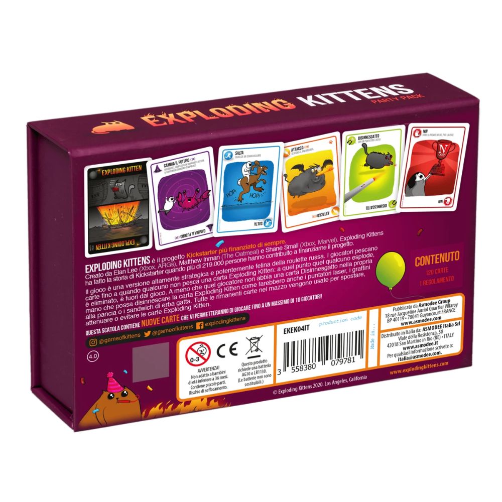 Asmodee Gioco di Società, Exploding Kittens Party Pack