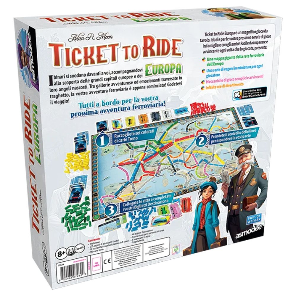 Asmodee Gioco Di Società, Ticket to Ride Europa Refresh