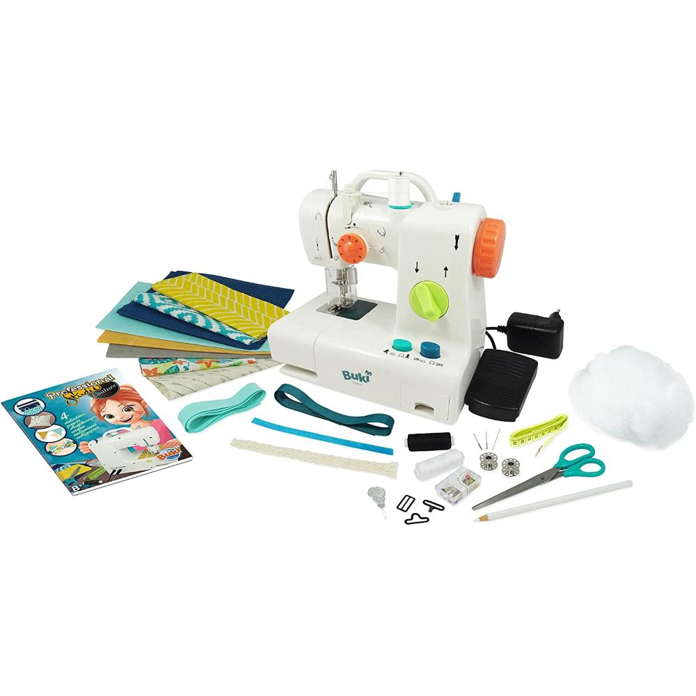 Buki Macchina Da Cucire Funzionante Con Alimentatore, Pedale e Accessori