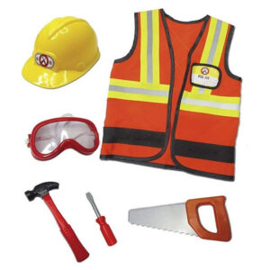 Great Pretenders Costume da Operaio Edile Con Accessori, Taglia Elasticizzata 5-6 Anni