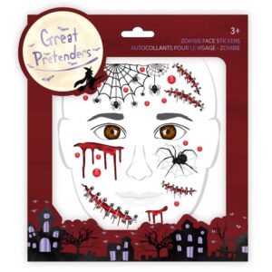 Great Pretenders Adesivi Da Viso Per Bambini, Zombie Face Stickers
