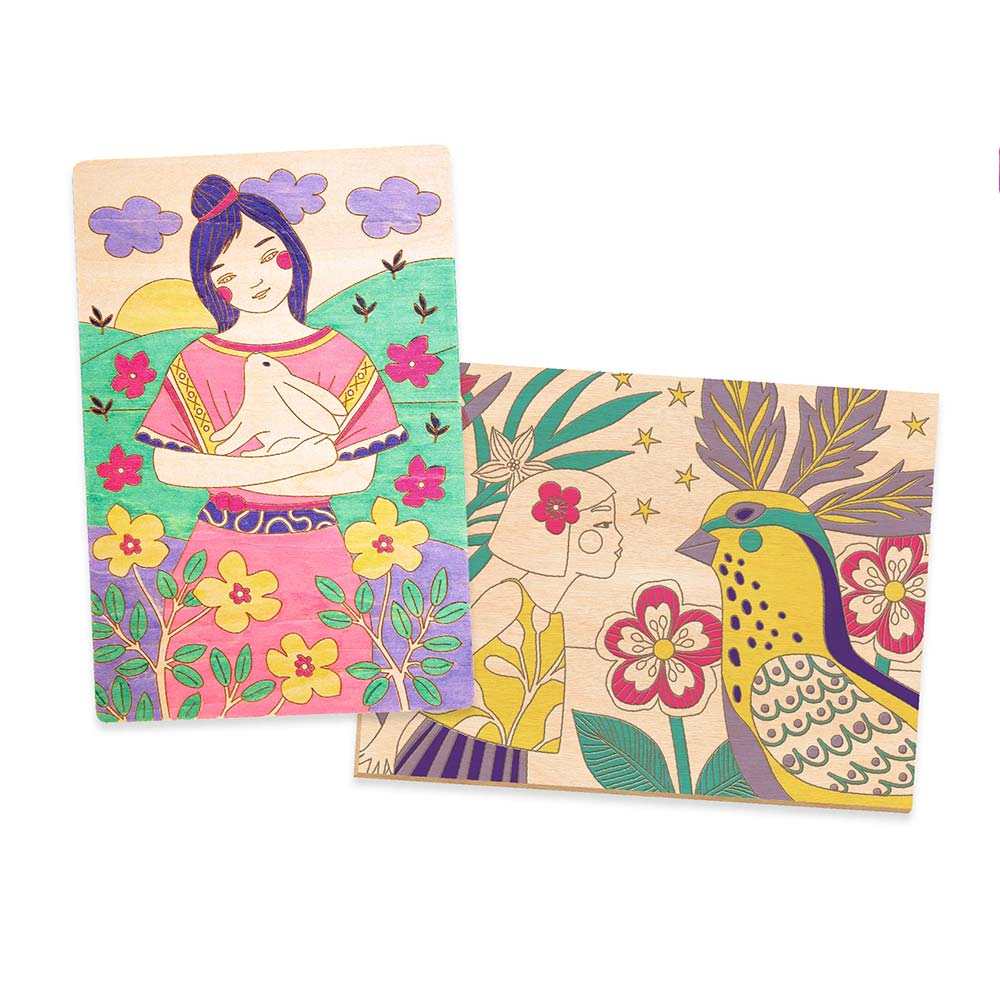 Djeco Attività Artistica su Legno, Dolci Ragazze