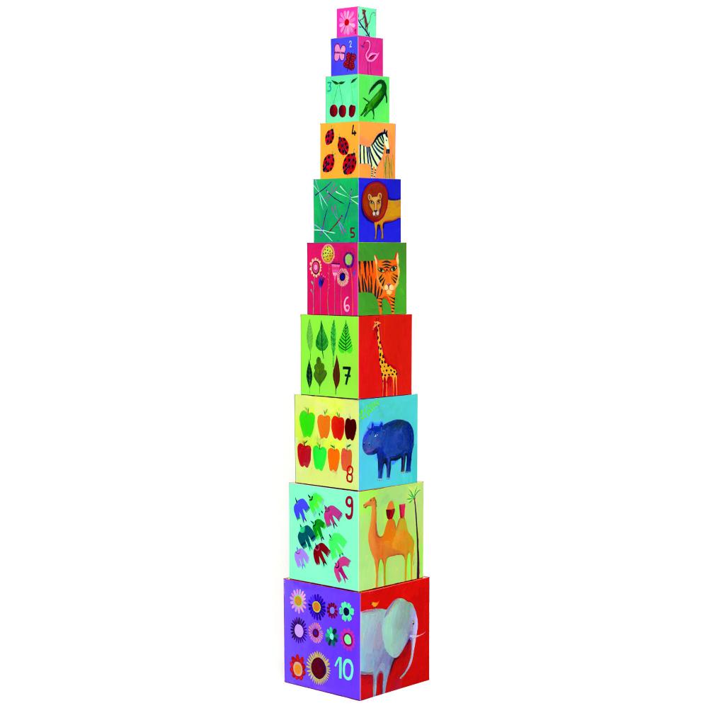 Djeco Cubes Nature et Animaux Cubi impilabili Natura e Animali