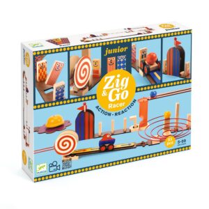 Djeco Zig & Go Junior - Racer - 51 Pezzi Il Gioco di Reazione a Catena per Piccoli Costruttori!