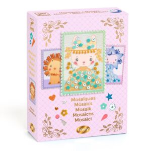 Djeco Mosaici Glitterati Tinyly Margo & Co 3 Carte da Decorare