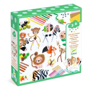 Djeco Scatola Creativa Animali della Giungla con Accessori 3-6 anni