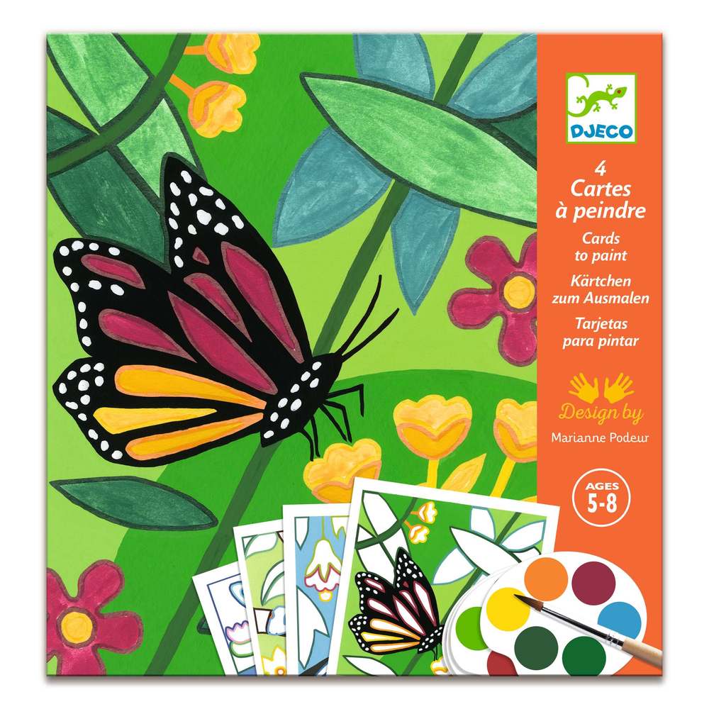 Djeco Kit Pittura 4 Quadri con Cornici Indonesia 5-8 anni
