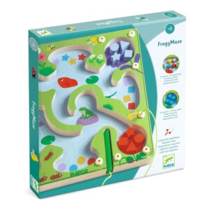 Djeco Labirinto Magnetico in Legno FrogyMaze Forme e Colori