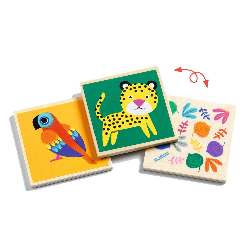 Djeco Memory in Legno Memo Wood Animali Selvatici dai 2 anni