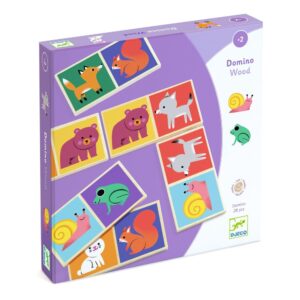 Djeco Domino in Legno Domino Wood Animali e Numeri dai 2 anni