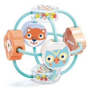 Djeco Sonaglino BabyBali in Legno con Biglie Colorate 3 mesi