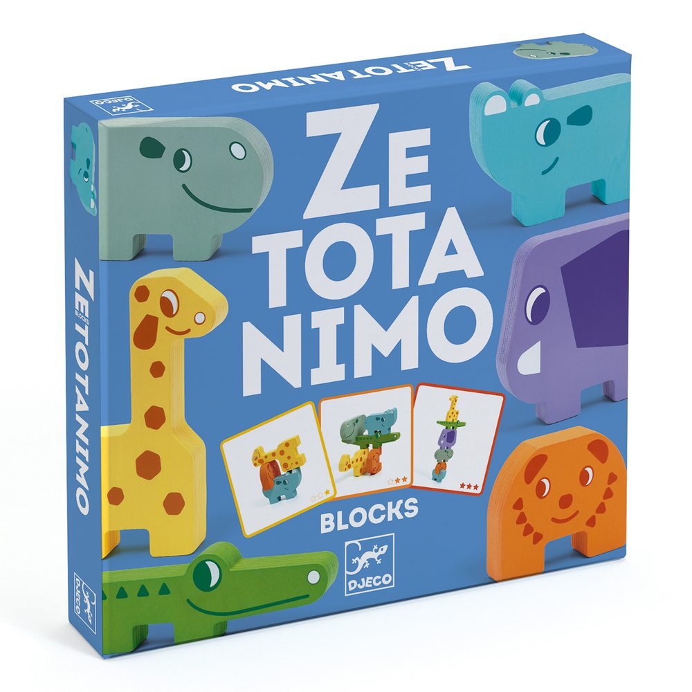 Djeco Gioco di Equilibrio in Legno Ze Totanimo Animali Impilabili