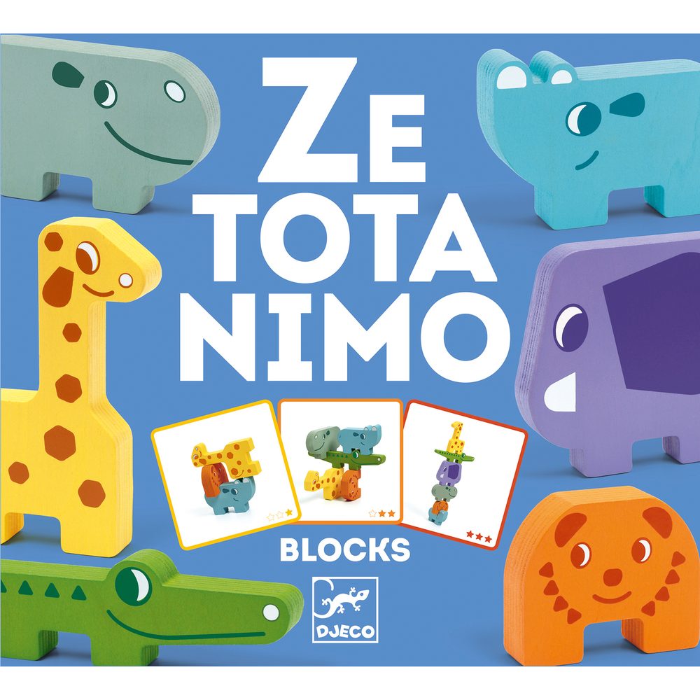 Djeco Gioco di Equilibrio in Legno Ze Totanimo Animali Impilabili