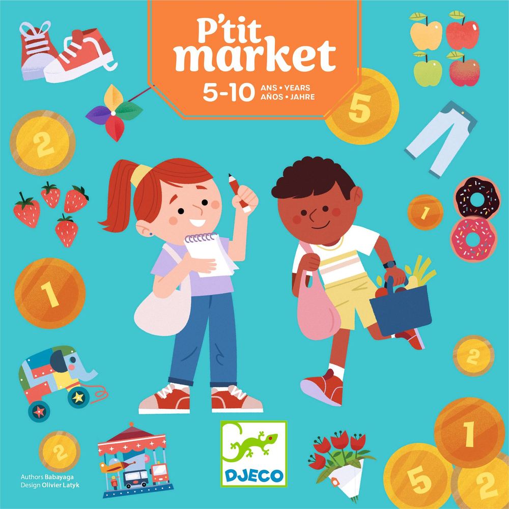 Djeco Gioco da Tavolo P'tit Market per Imparare a Contare Soldi