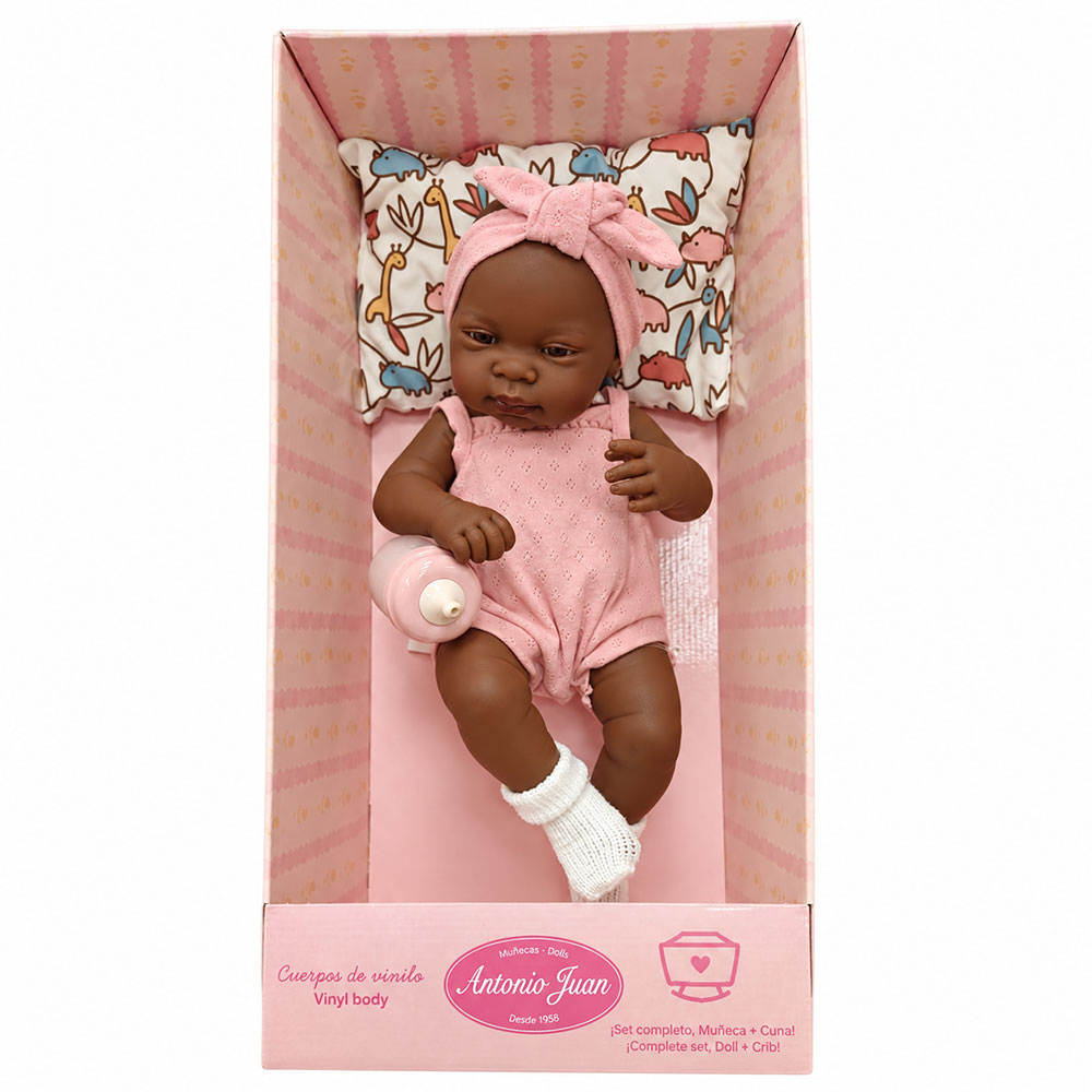 Antonio Juan, Bambola 42 Cm Neonata, Lua Mulata, Corpo Vinile Sessuata