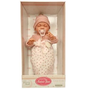 Antonio Juan Bambolotto Cm 42, Corpo Soffice, Neonato Luna Con Coperta