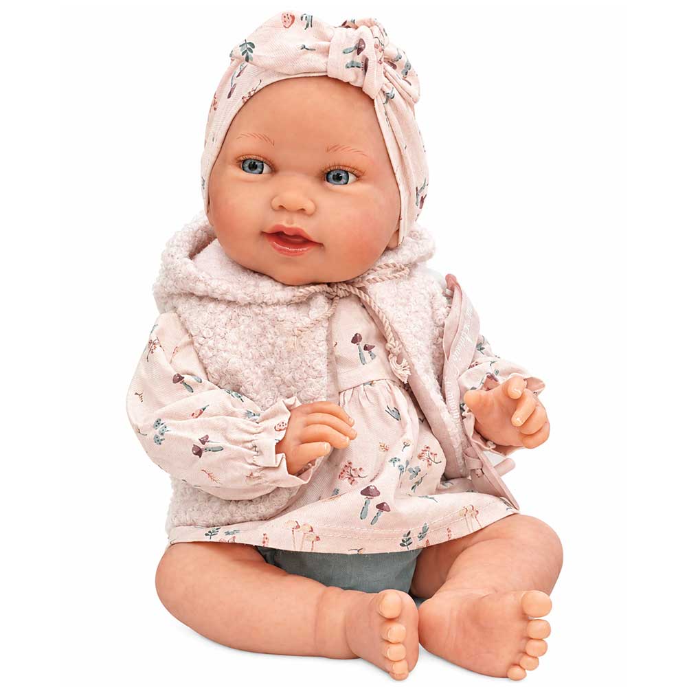 Antonio Juan Bambola Cm 42 Sweet Reborn Pipa Chaleco