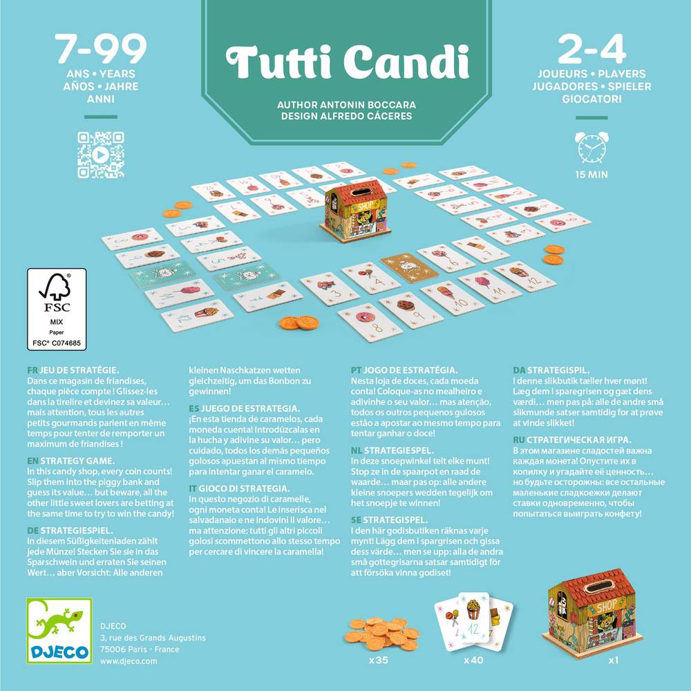 Djeco Gioco da Tavolo Tutti Candi di Strategia e Calcolo