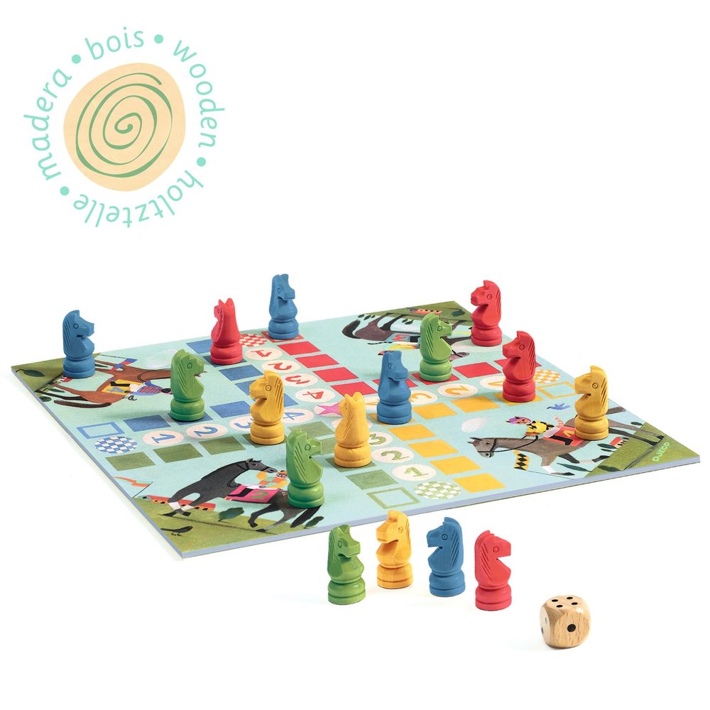Djeco Gioco dei Cavallini Junior Classico per Bambini 4-8 anni