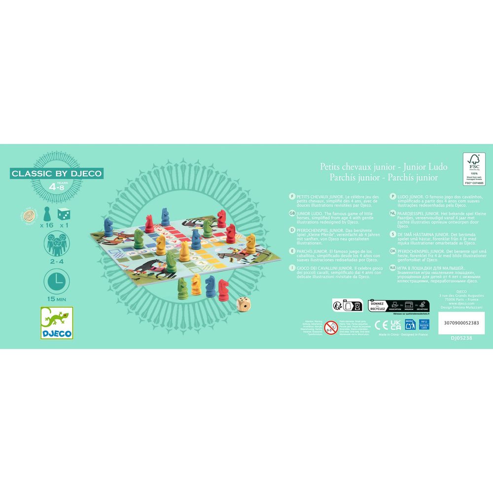 Djeco Gioco dei Cavallini Junior Classico per Bambini 4-8 anni