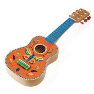 Djeco Chitarra in Legno per Bambini Animambo 6 Corde Metalliche