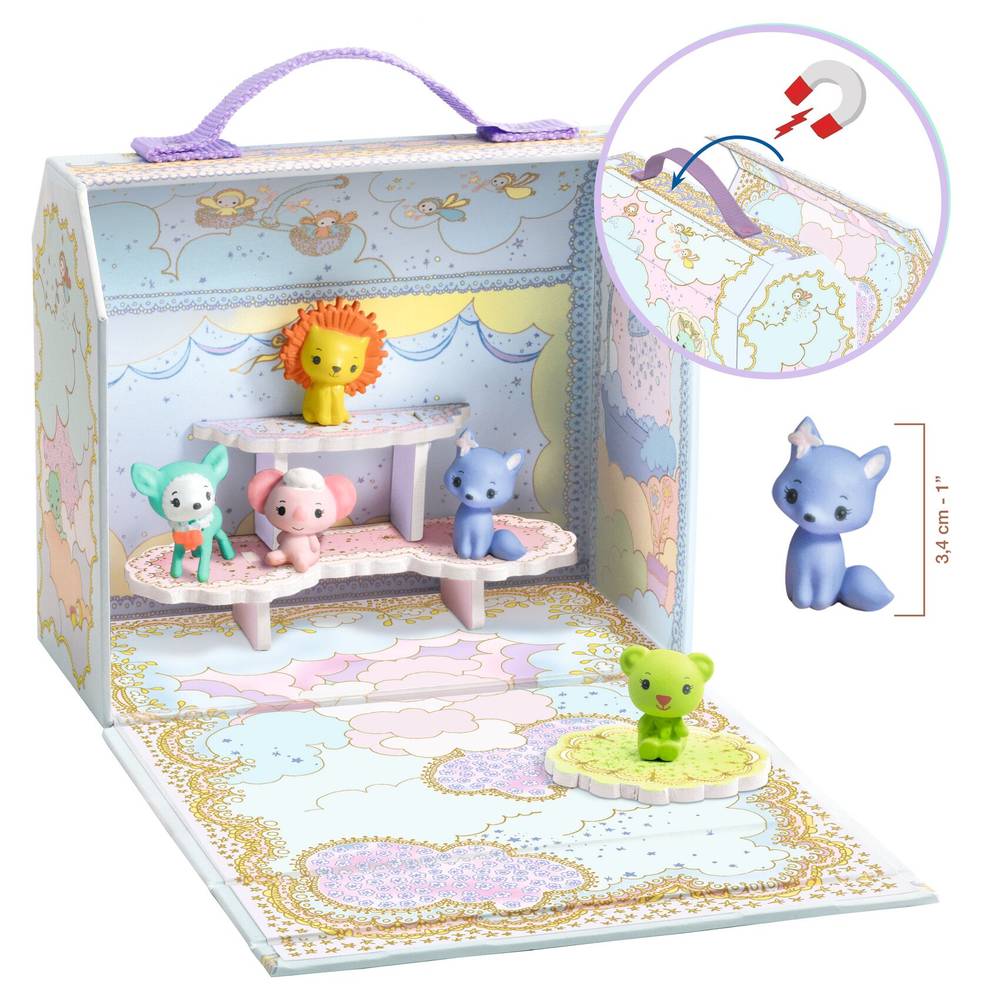 Djeco Mini Casa Tinypets Tinyly con 7 Animaletti