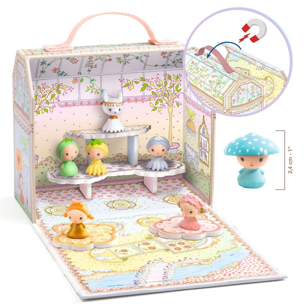 Djeco Mini Casa Tiny Serra Tinyly con 7 Personaggi