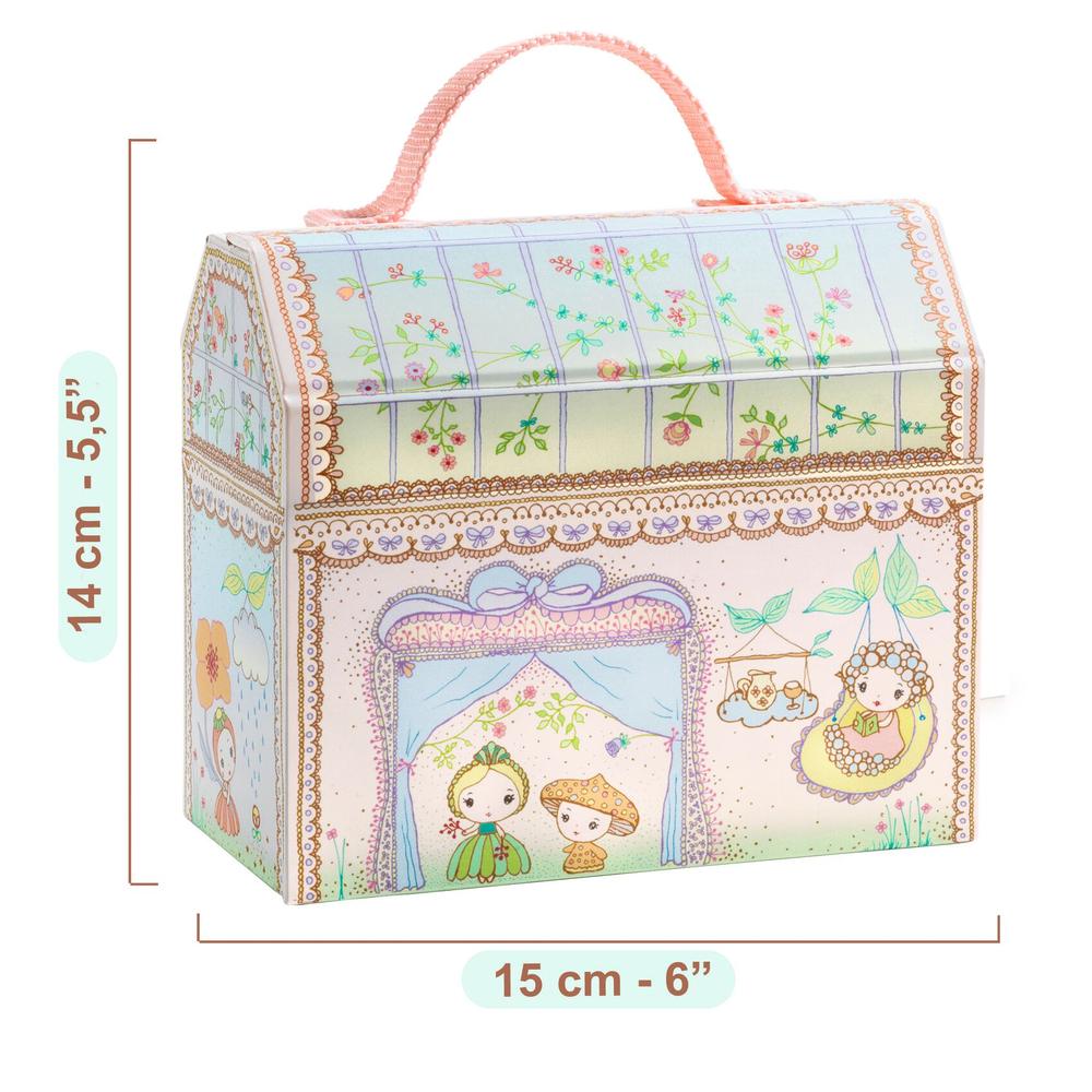 Djeco Mini Casa Tiny Serra Tinyly con 7 Personaggi