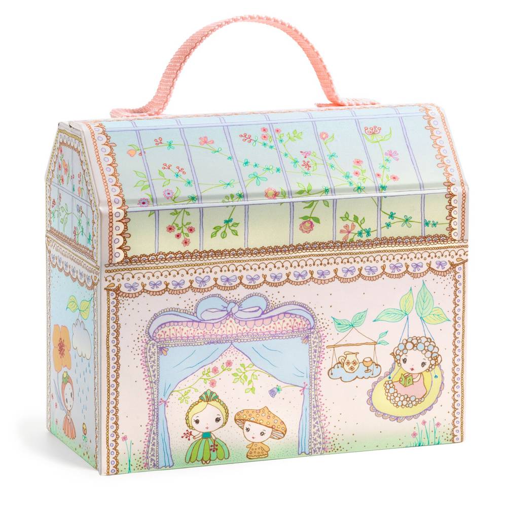 Djeco Mini Casa Tiny Serra Tinyly con 7 Personaggi