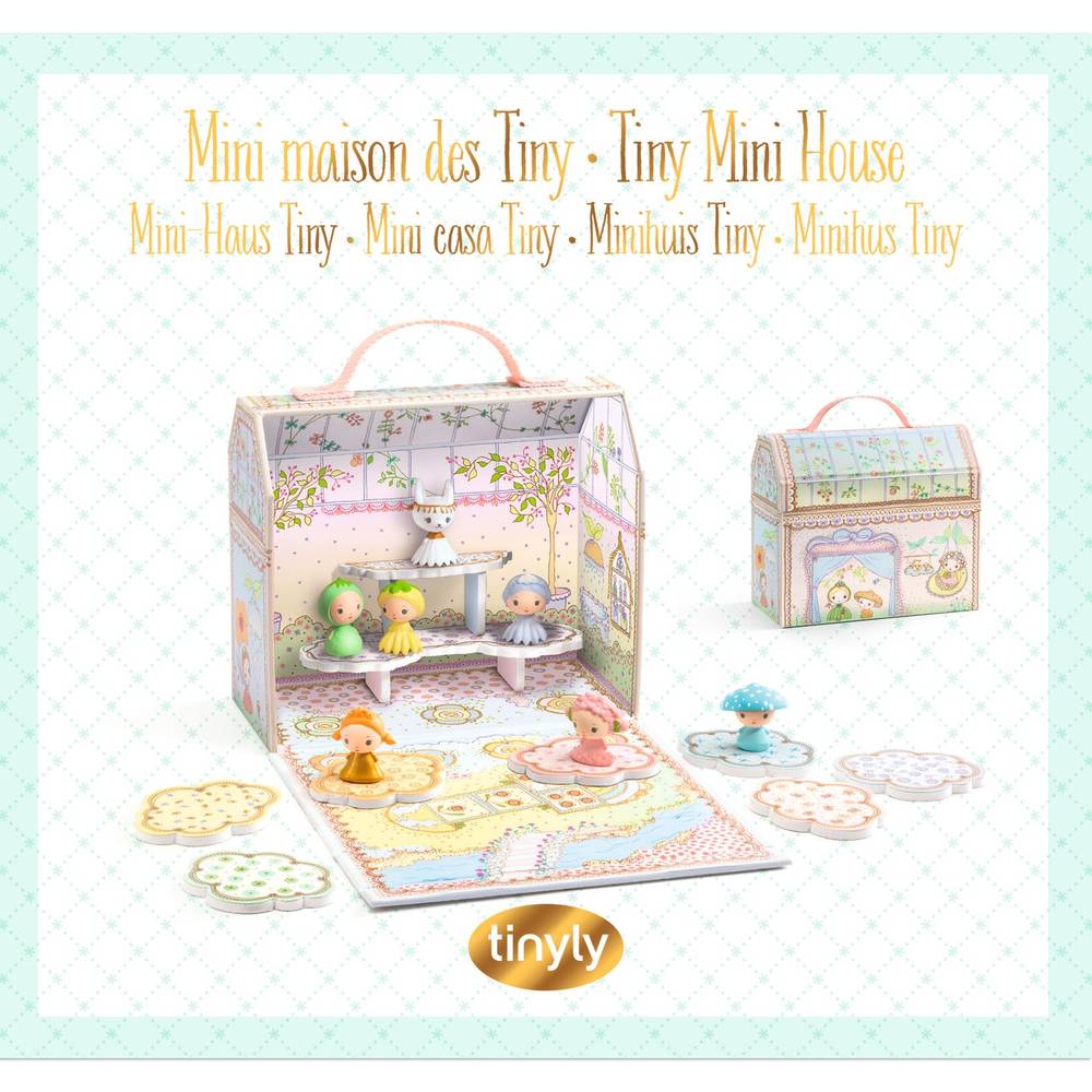Djeco Mini Casa Tiny Serra Tinyly con 7 Personaggi