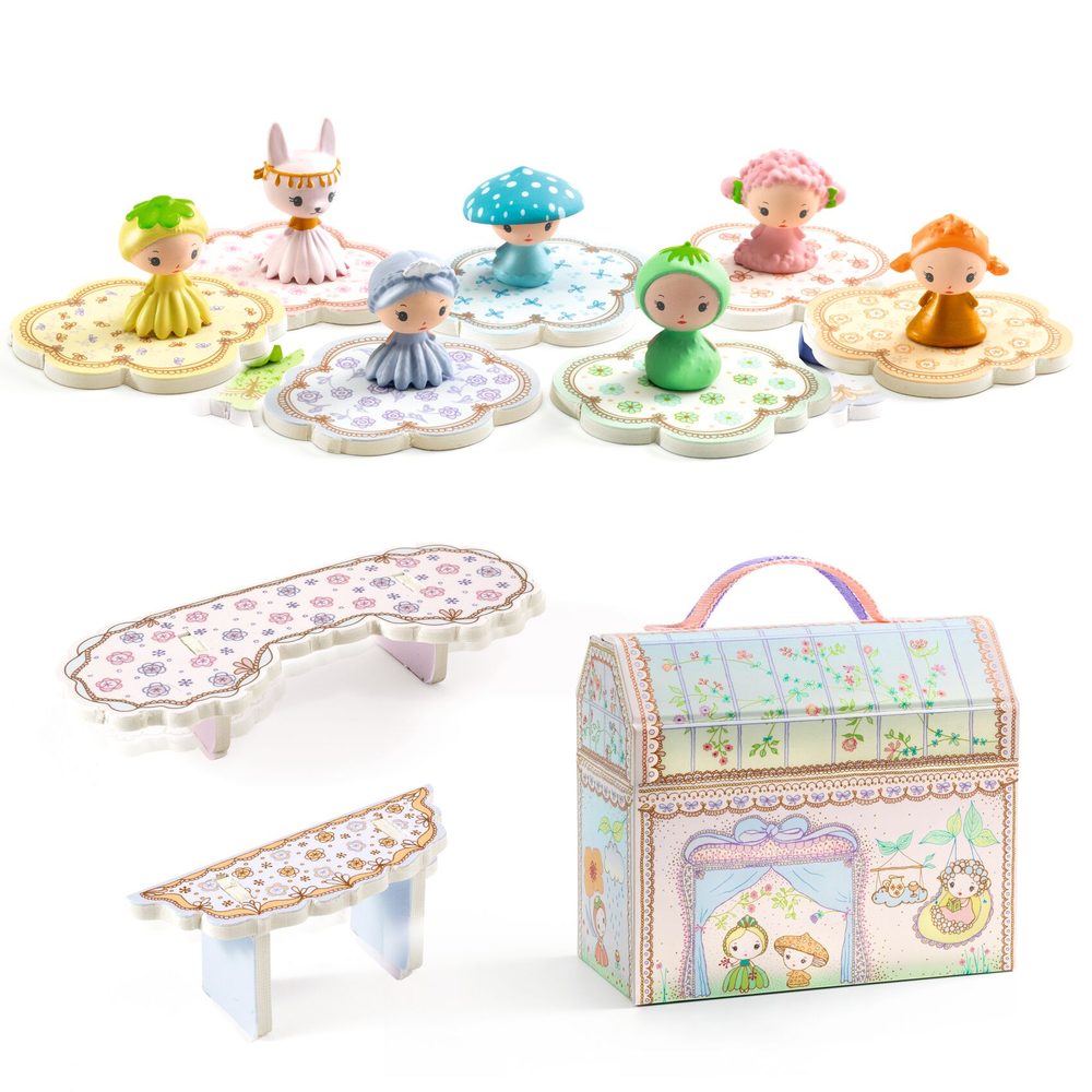 Djeco Mini Casa Tiny Serra Tinyly con 7 Personaggi